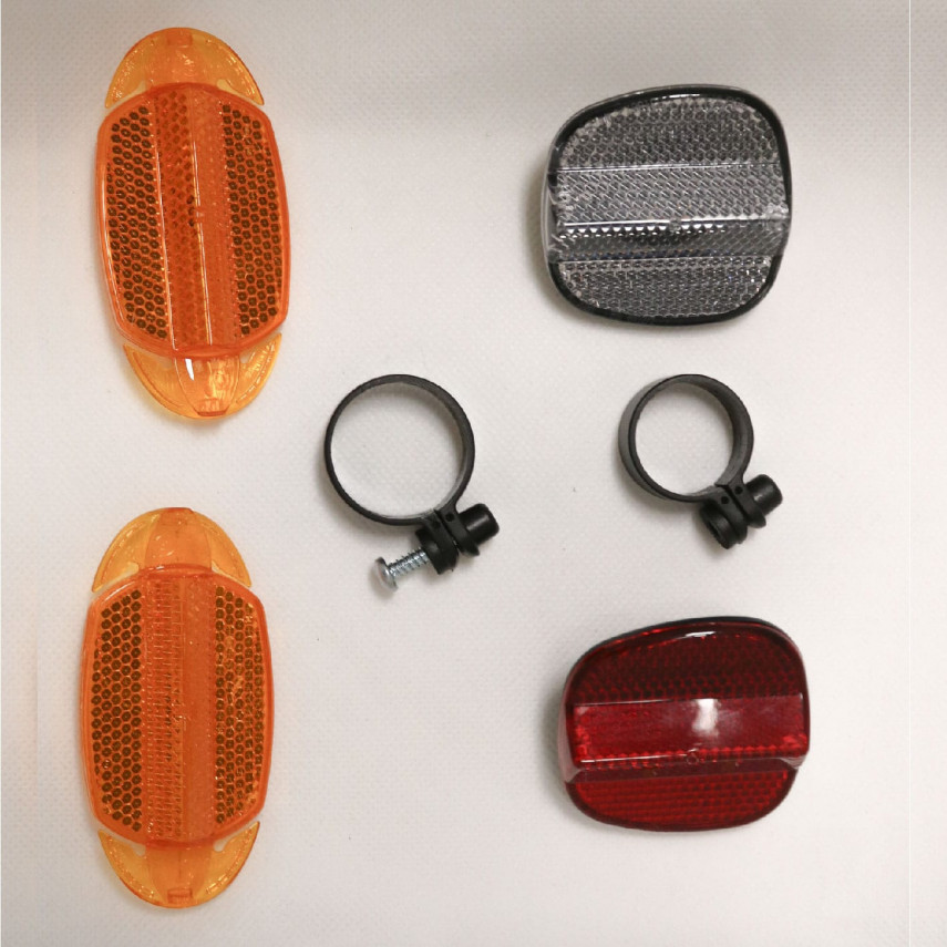 4 pièces kit réflecteur avant arrière pour vélo VTT réflecteurs de sécurité  rouge blanc 743151560206