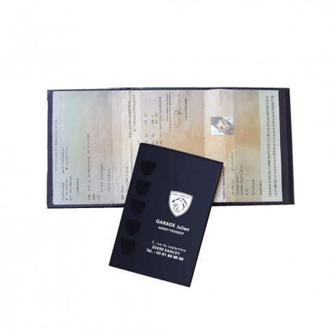 Pochette carte grise étui porte carte grise voiture moto protection  document