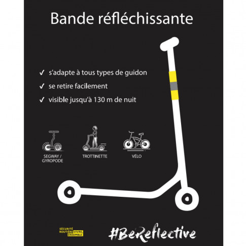 Bande réfléchissante pour trottinette 